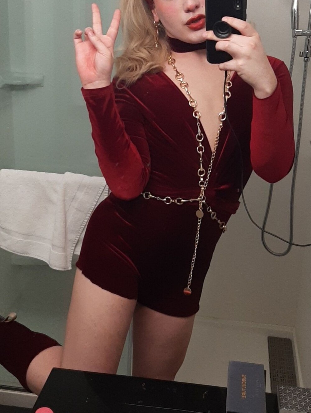 Deep V-neck Romper